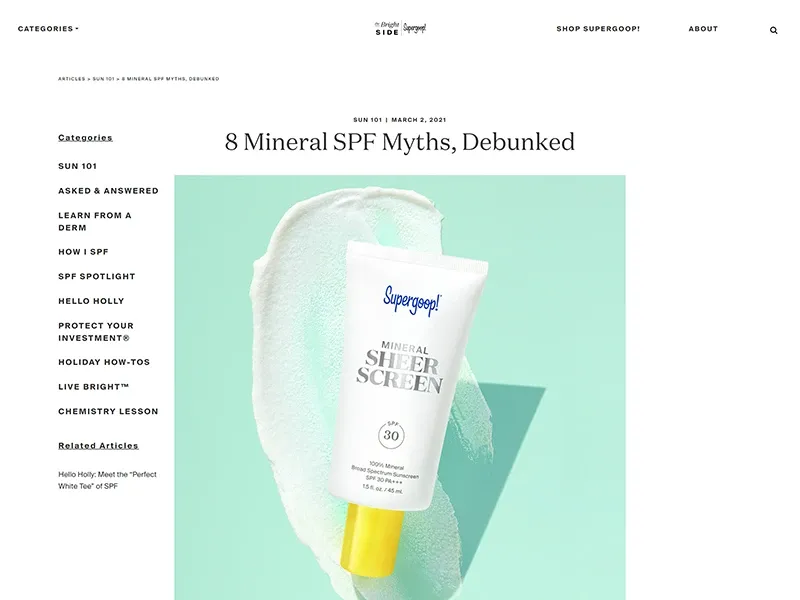 Supergoop Brightside blog detail