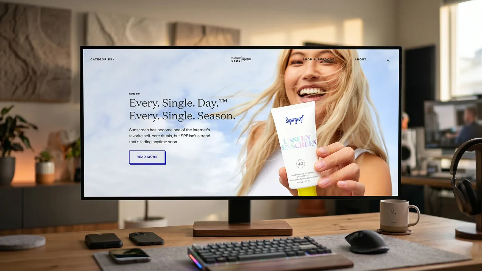 Supergoop Brightside blog home